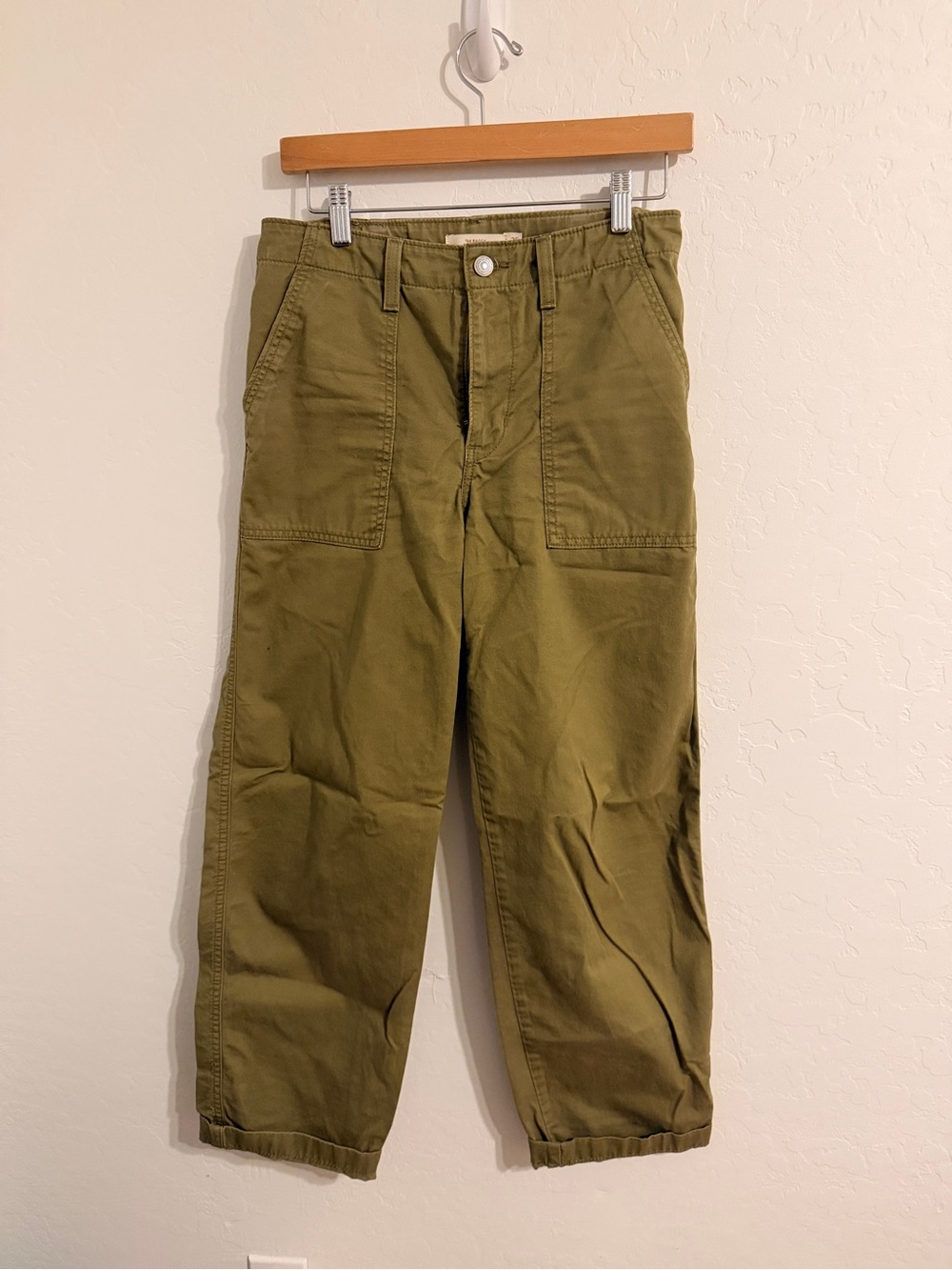 Levis Olive Green Utility 94 Baggy Jeans Womens Size 25